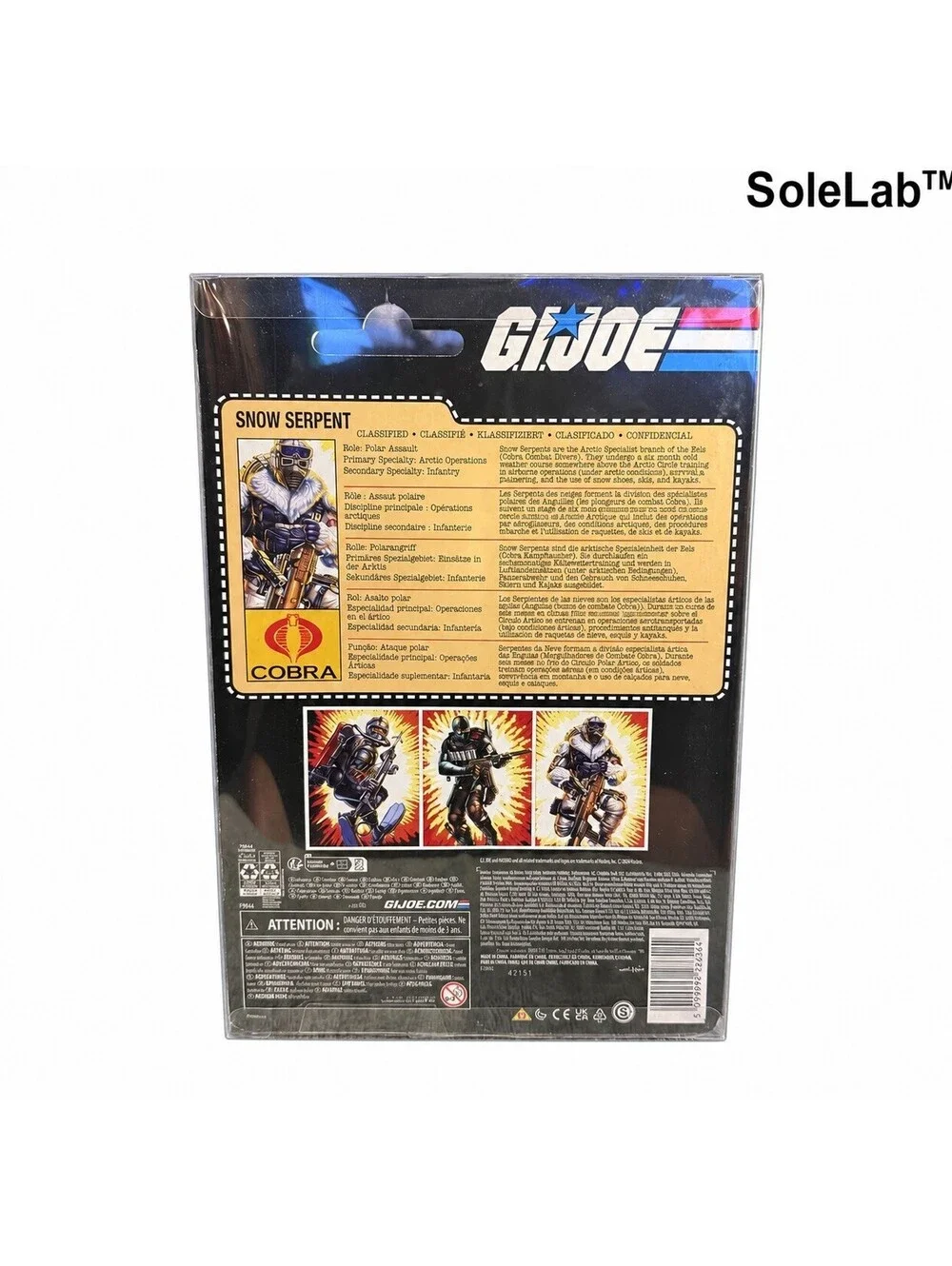 G.I. Joe Classified Retro Snow Serpent 6” Sealed w/ Protective Case